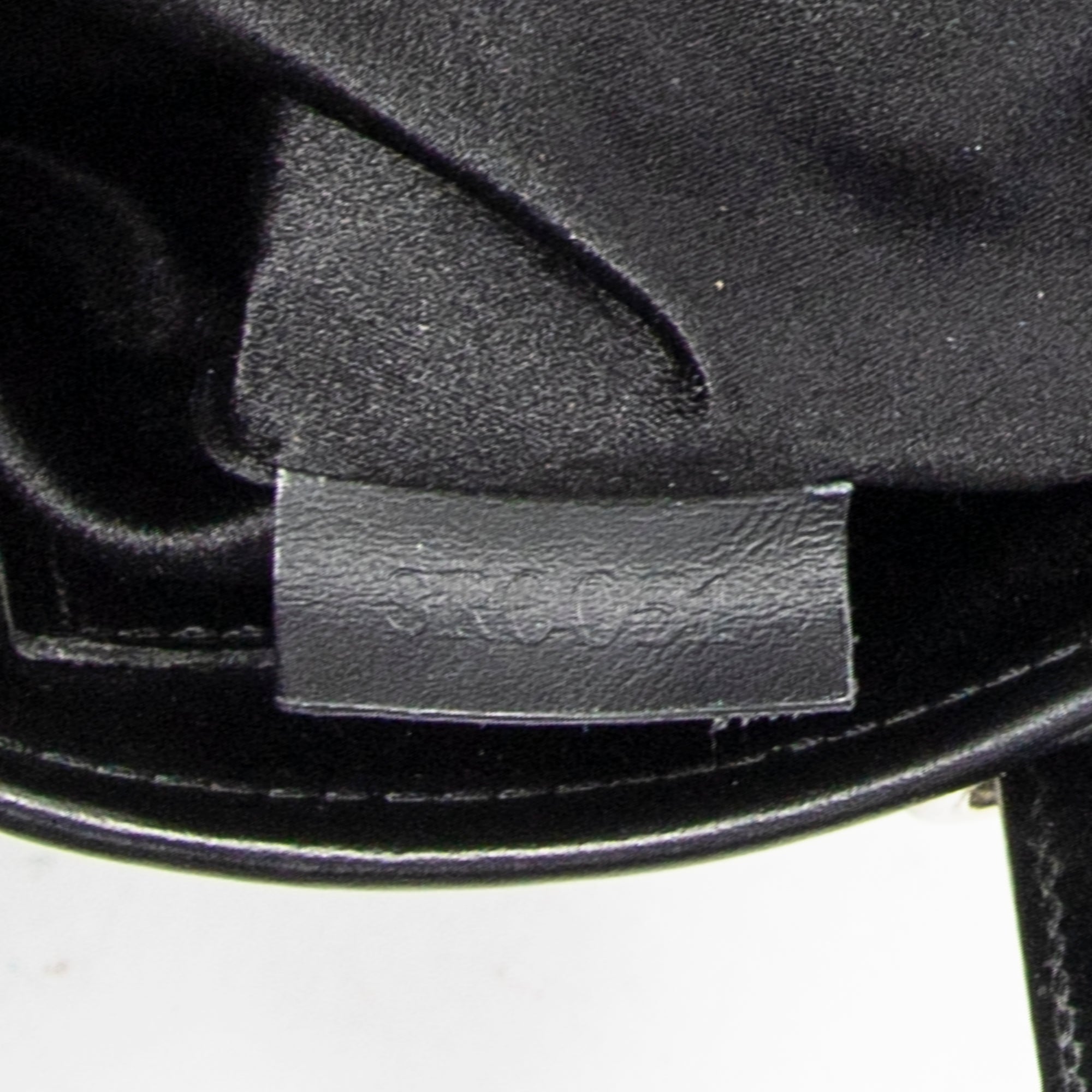 Handbag Micro Mini Bucket Black Monogram Satin