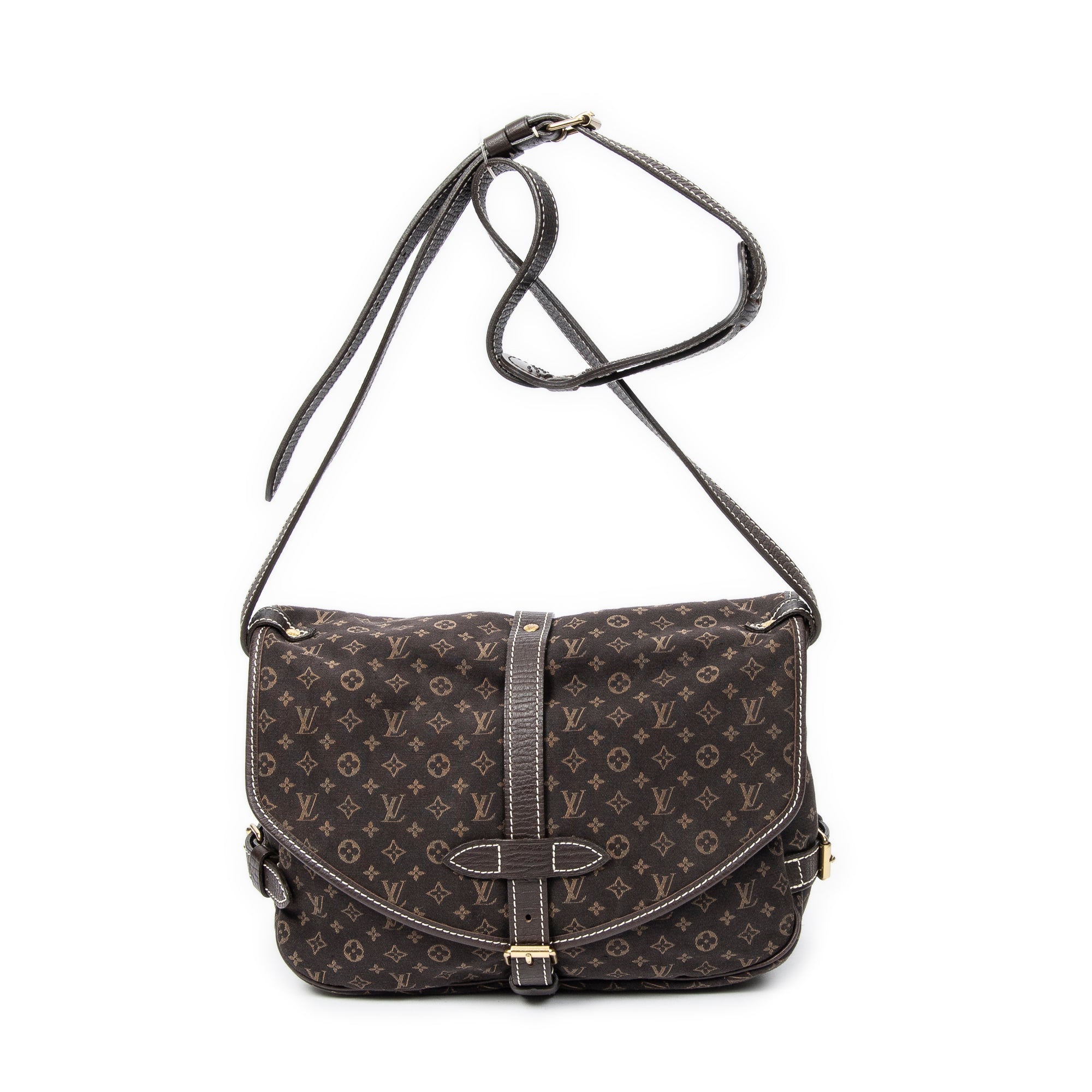 Bandolera Saumur MM Monogram Idylle Marrón Oscuro