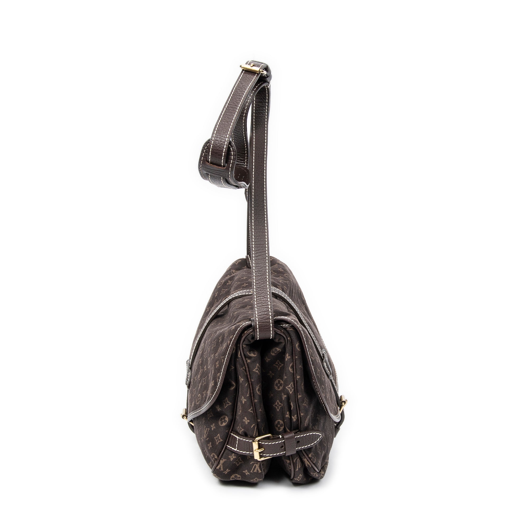 Bandolera Saumur MM Monogram Idylle Marrón Oscuro
