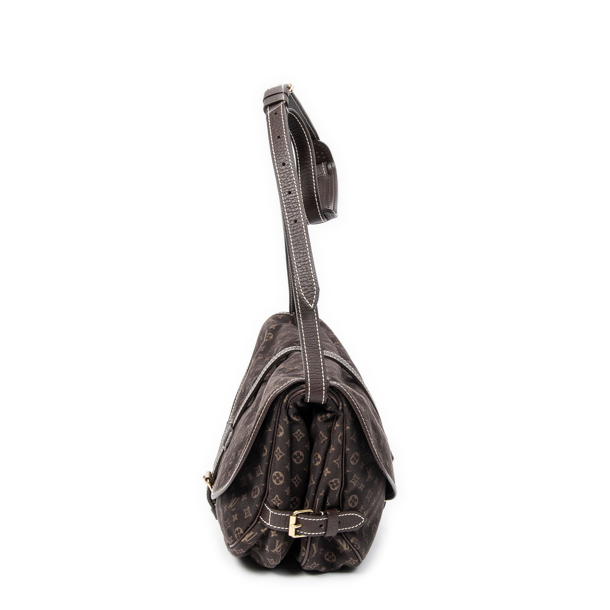 Bandolera Saumur MM Monogram Idylle Marrón Oscuro