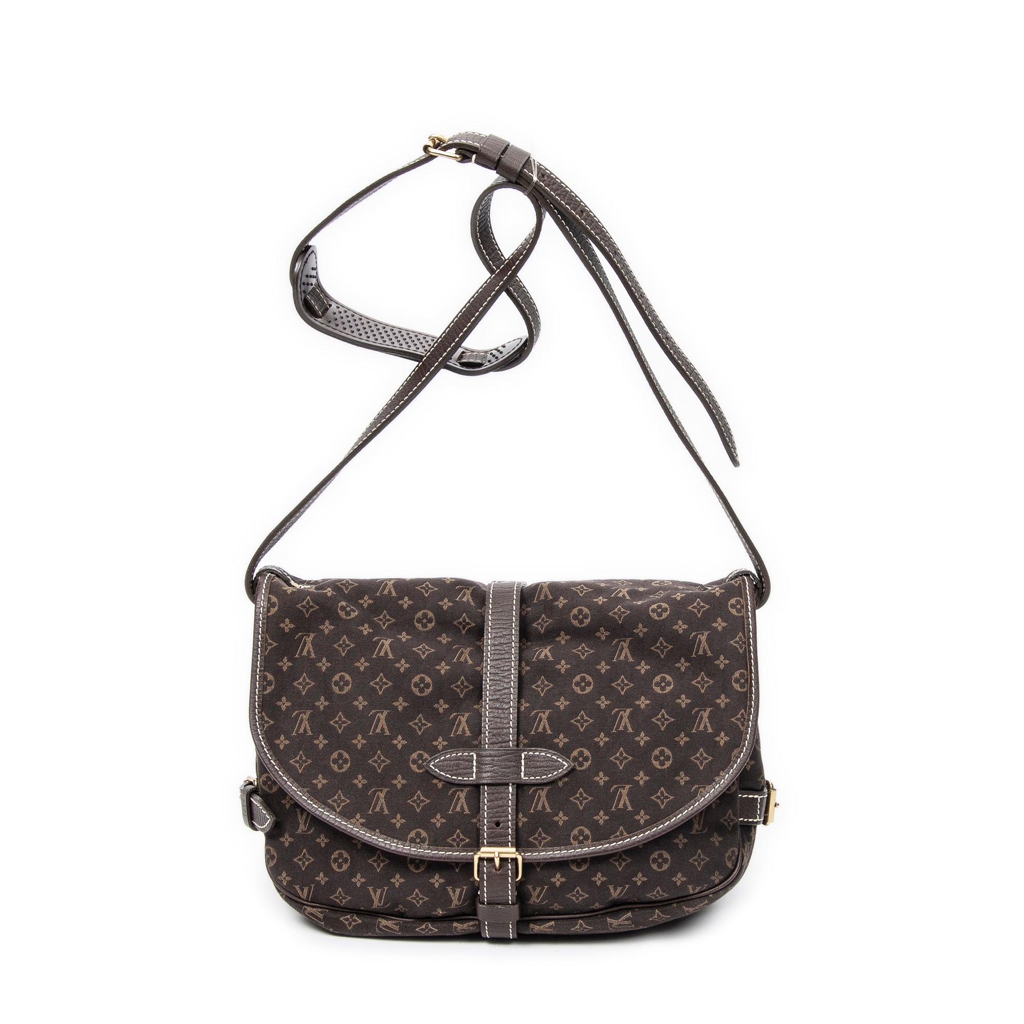 Bandolera Saumur MM Monogram Idylle Marrón Oscuro