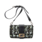 Shoulder Bag Camouflage Crossbody Baguette Belt Bag Green Camouflage Zucca Canvas