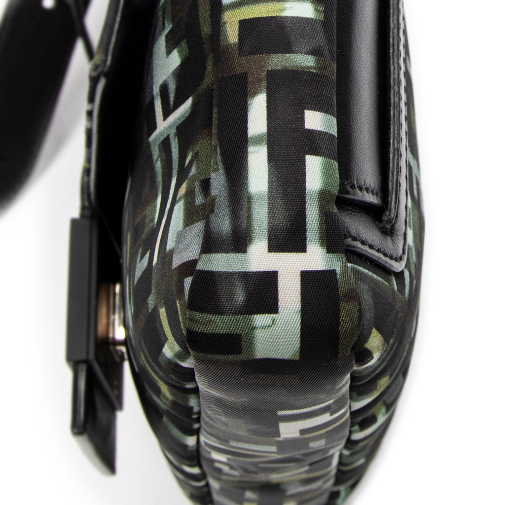 Shoulder Bag Camouflage Crossbody Baguette Belt Bag Green Camouflage Zucca Canvas