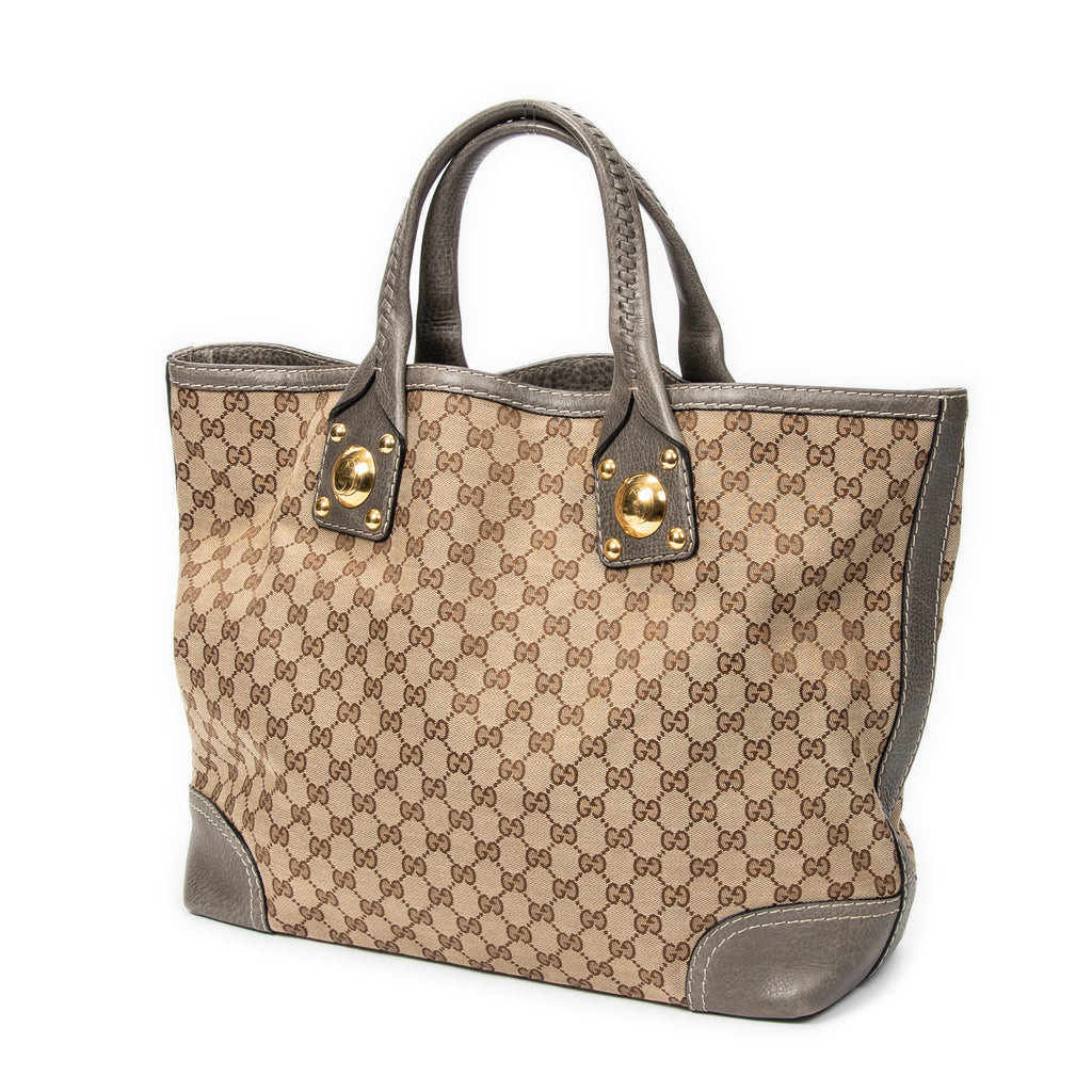 Bolso de Hombro Mediano Sunset Tote Lona Monogram Beige