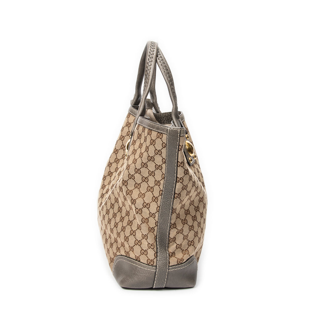 Bolso de Hombro Mediano Sunset Tote Lona Monogram Beige