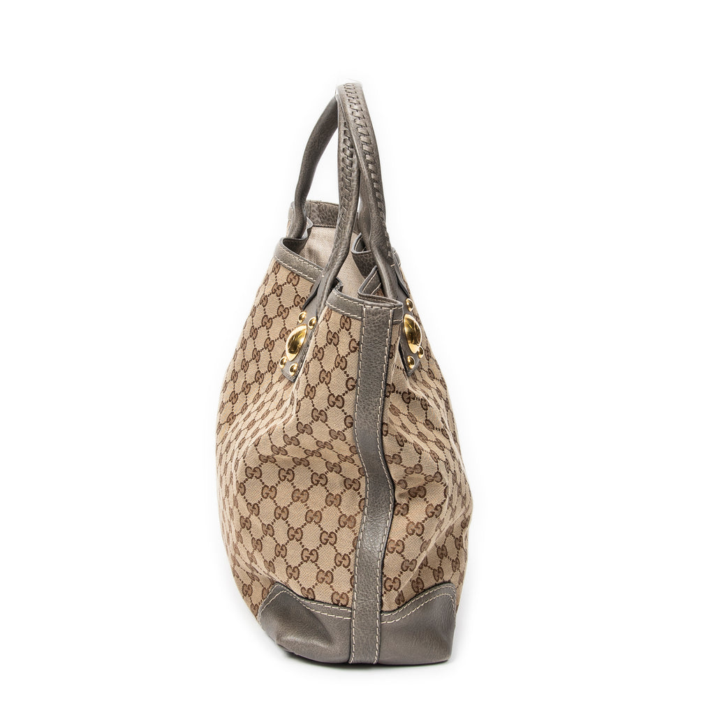 Bolso de Hombro Mediano Sunset Tote Lona Monogram Beige