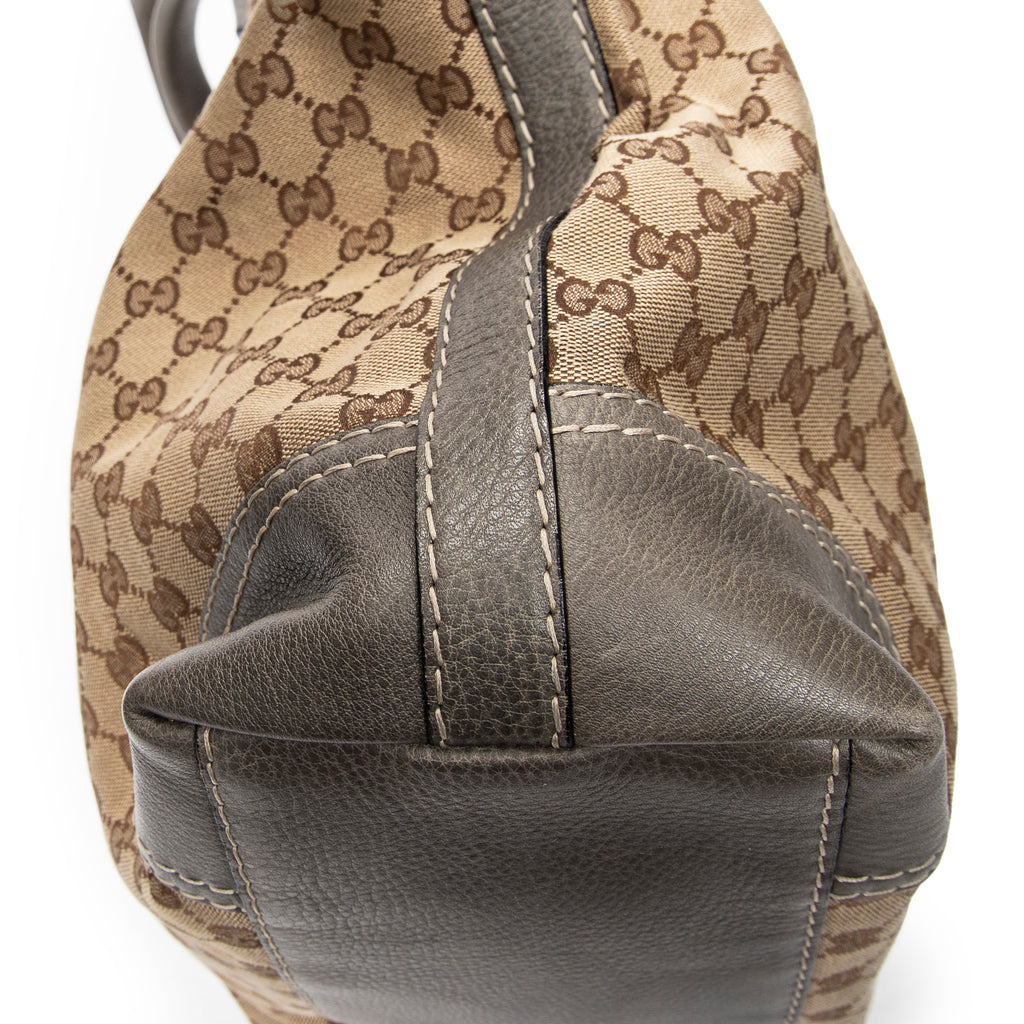 Bolso de Hombro Mediano Sunset Tote Lona Monogram Beige