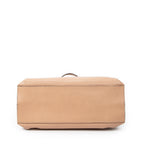 Shoulder Bag Medium Bamboo Daily Top Handle Beige Grained Calfskin Leather