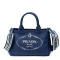 Bolso de Hombro Pequeño Canapa Tote Lona Canapa Azul