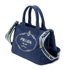 Bolso de Hombro Pequeño Canapa Tote Lona Canapa Azul