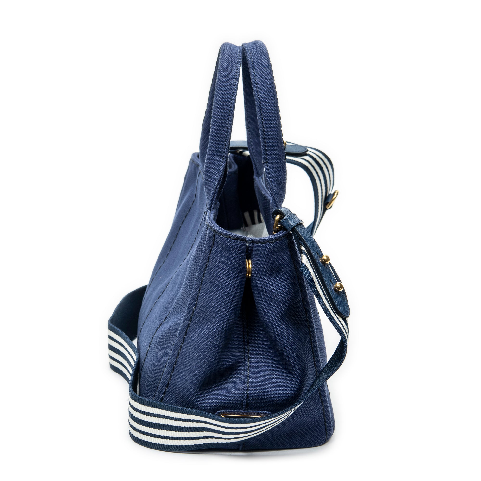 Bolso de Hombro Pequeño Canapa Tote Lona Canapa Azul
