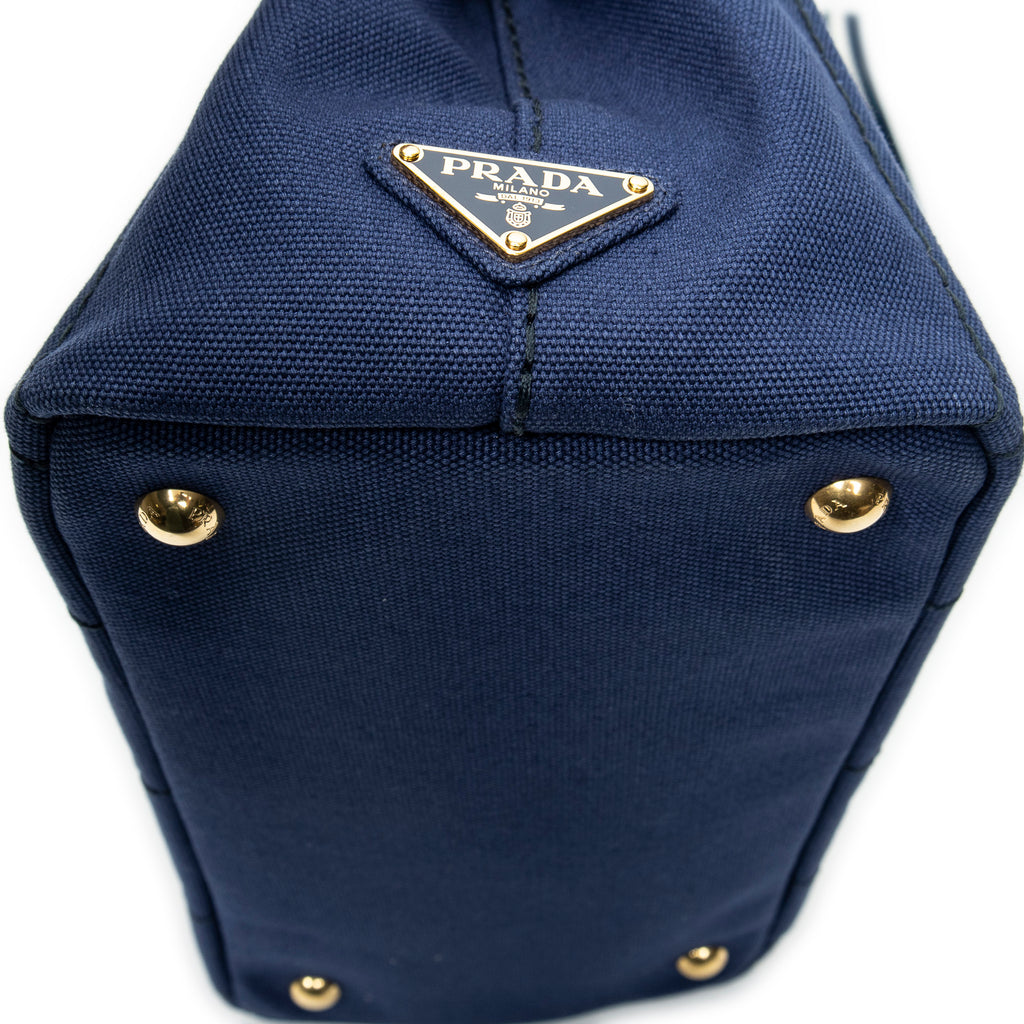 Bolso de Hombro Pequeño Canapa Tote Lona Canapa Azul