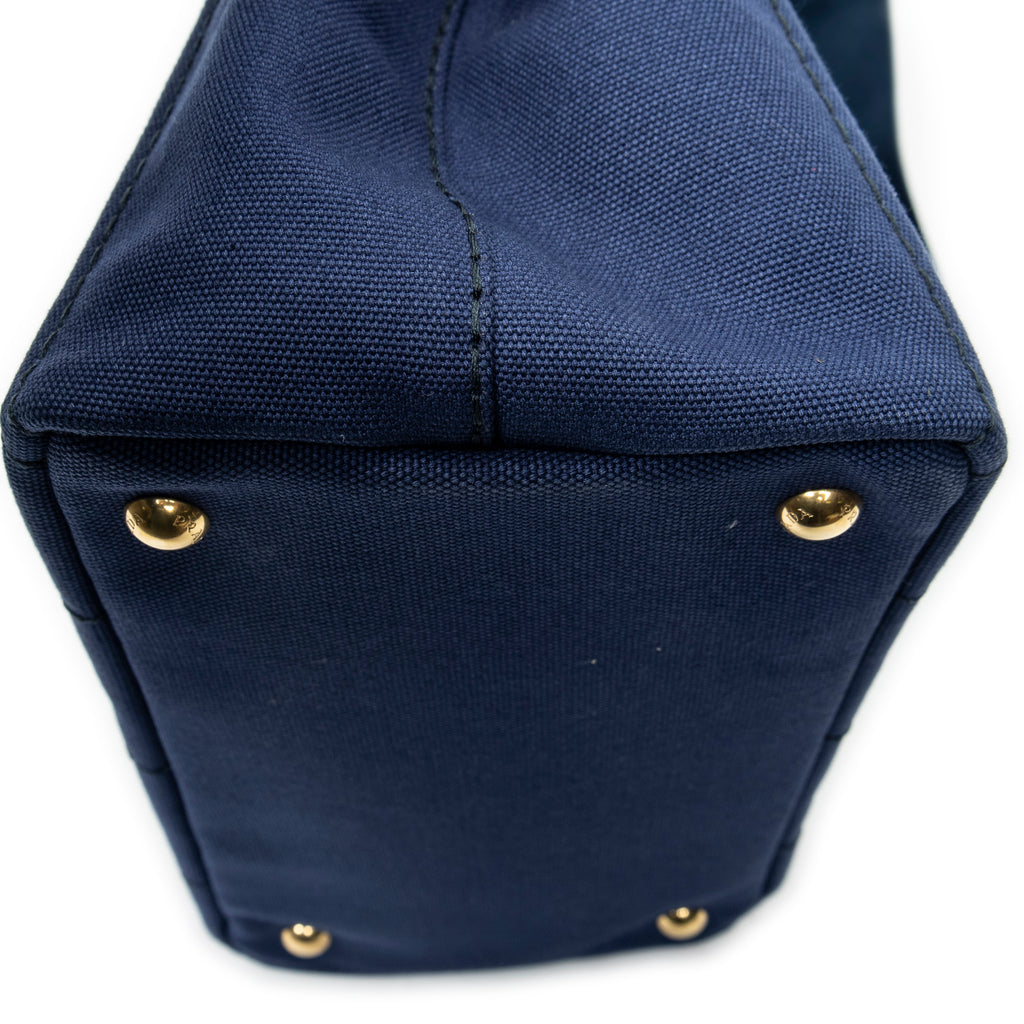 Bolso de Hombro Pequeño Canapa Tote Lona Canapa Azul
