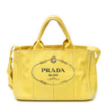 Shoulder Bag Large Canapa Tote Yellow Canapa Canvas