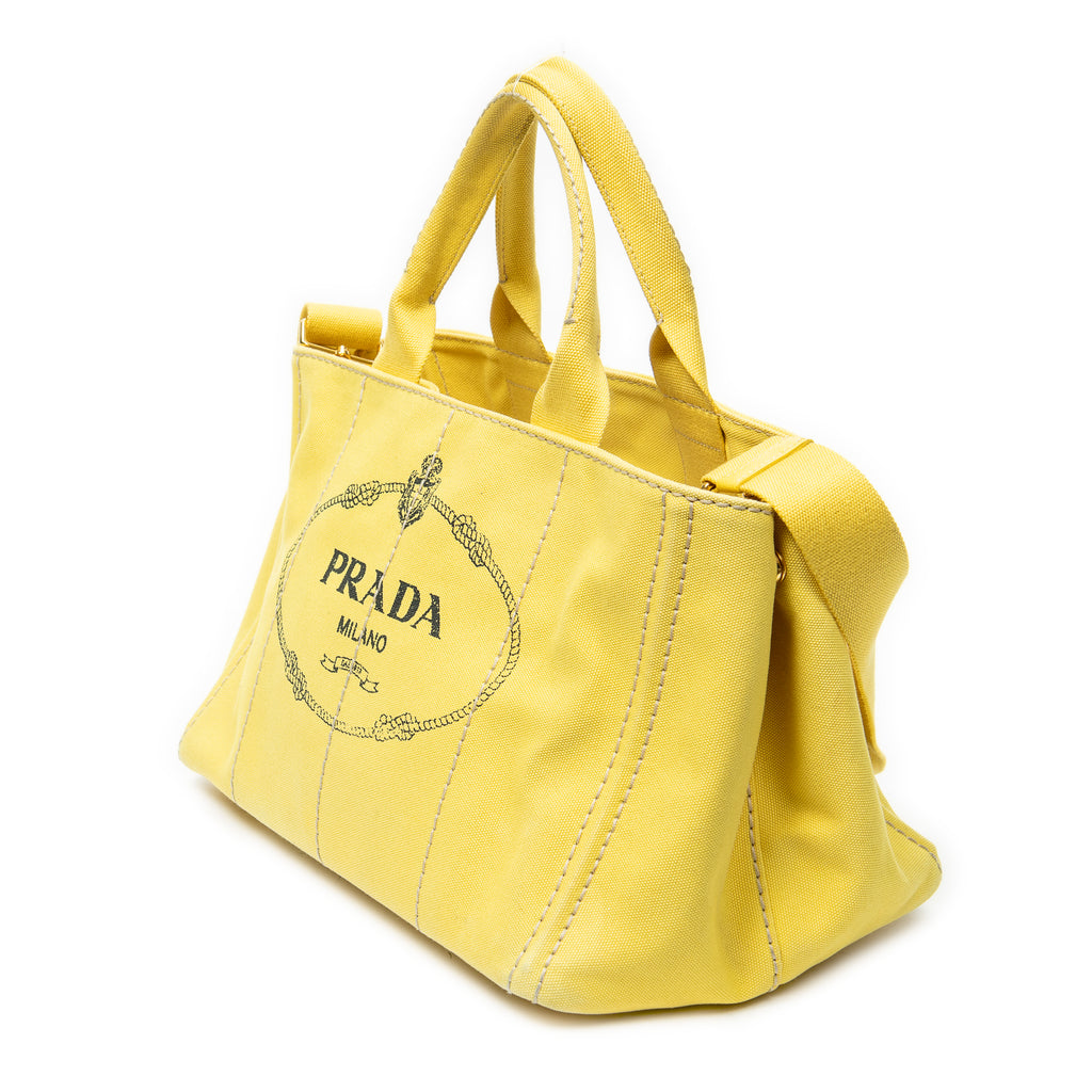 Shoulder Bag Large Canapa Tote Yellow Canapa Canvas