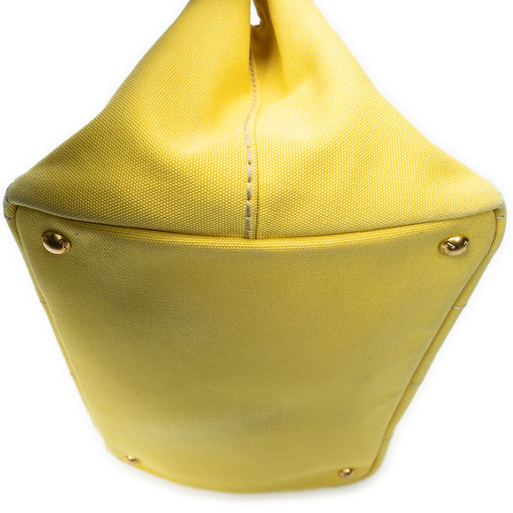 Shoulder Bag Large Canapa Tote Yellow Canapa Canvas