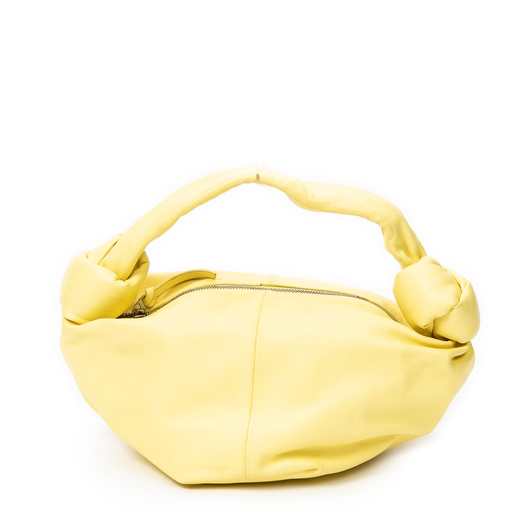 Shoulder Bag Mini Double Knot Bag Yellow Calfskin Leather