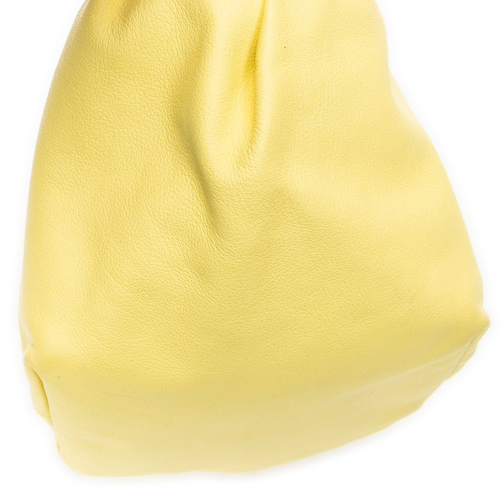 Shoulder Bag Mini Double Knot Bag Yellow Calfskin Leather