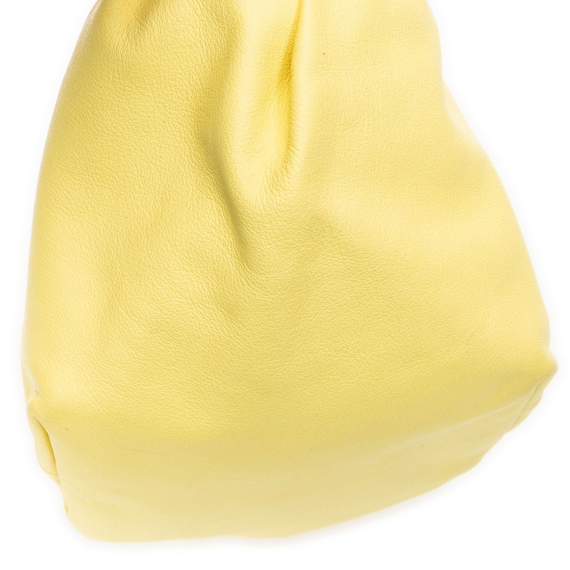 Shoulder Bag Mini Double Knot Bag Yellow Calfskin Leather
