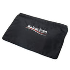 Clutch plano con cremallera Clutch de nailon y lona negro
