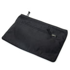 Clutch plano con cremallera Clutch de nailon y lona negro