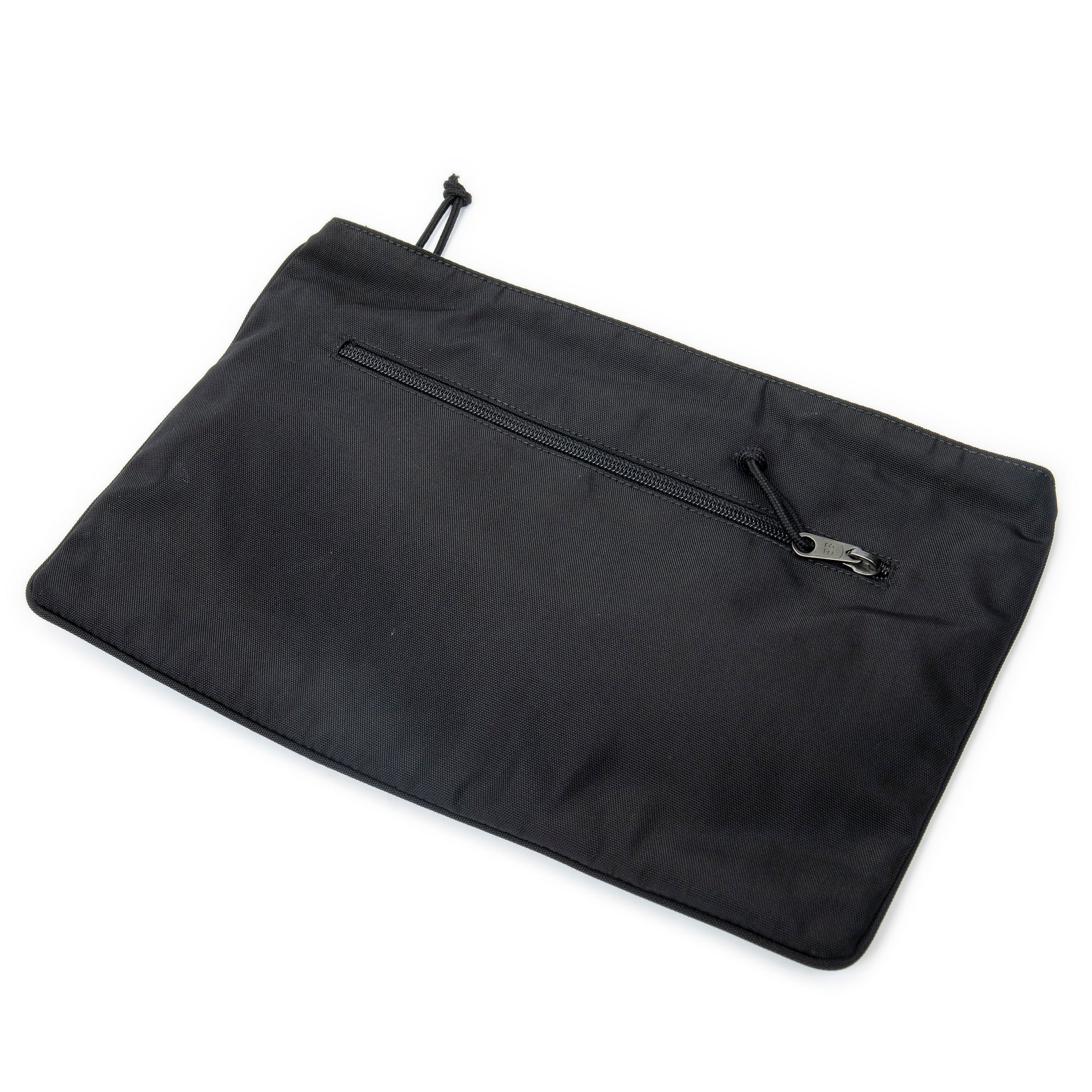 Clutch Flat Zip Clutch Black Nylon Canvas