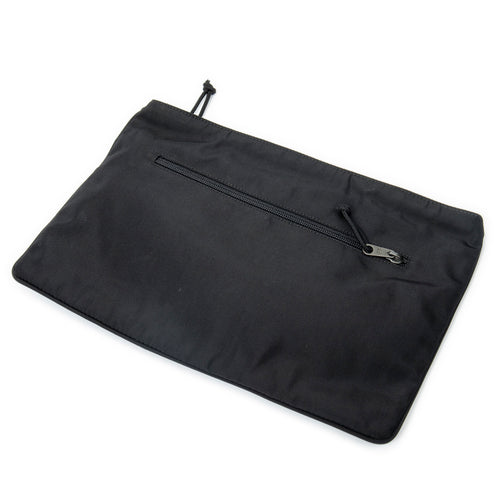 Clutch Flat Zip Clutch Black Nylon Canvas