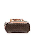 Bolso de hombro tipo cubo Macadam de lona revestida marrón