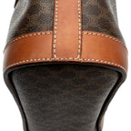 Bolso de hombro tipo cubo Macadam de lona revestida marrón
