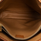 Bolso de hombro tipo cubo Macadam de lona revestida marrón