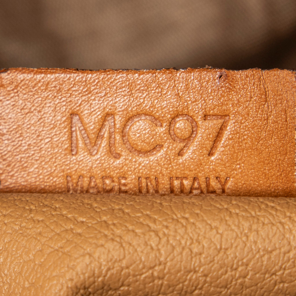 Bolso de mano con asa superior en forma de cúpula de lona recubierta Macadam marrón