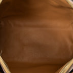 Handbag Vintage Small Slip Pocket Boston Brown Macadam Coated Canvas