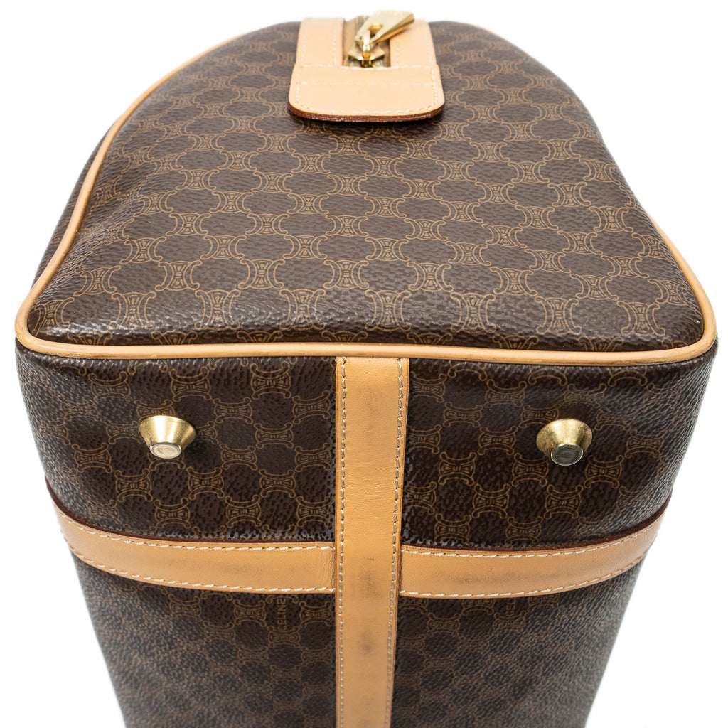 Handbag Vintage Small Boston Beige Macadam Coated Canvas