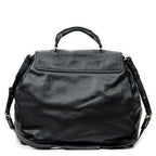 Shoulder Bag Large Elsie Satchel Black Grained Leather