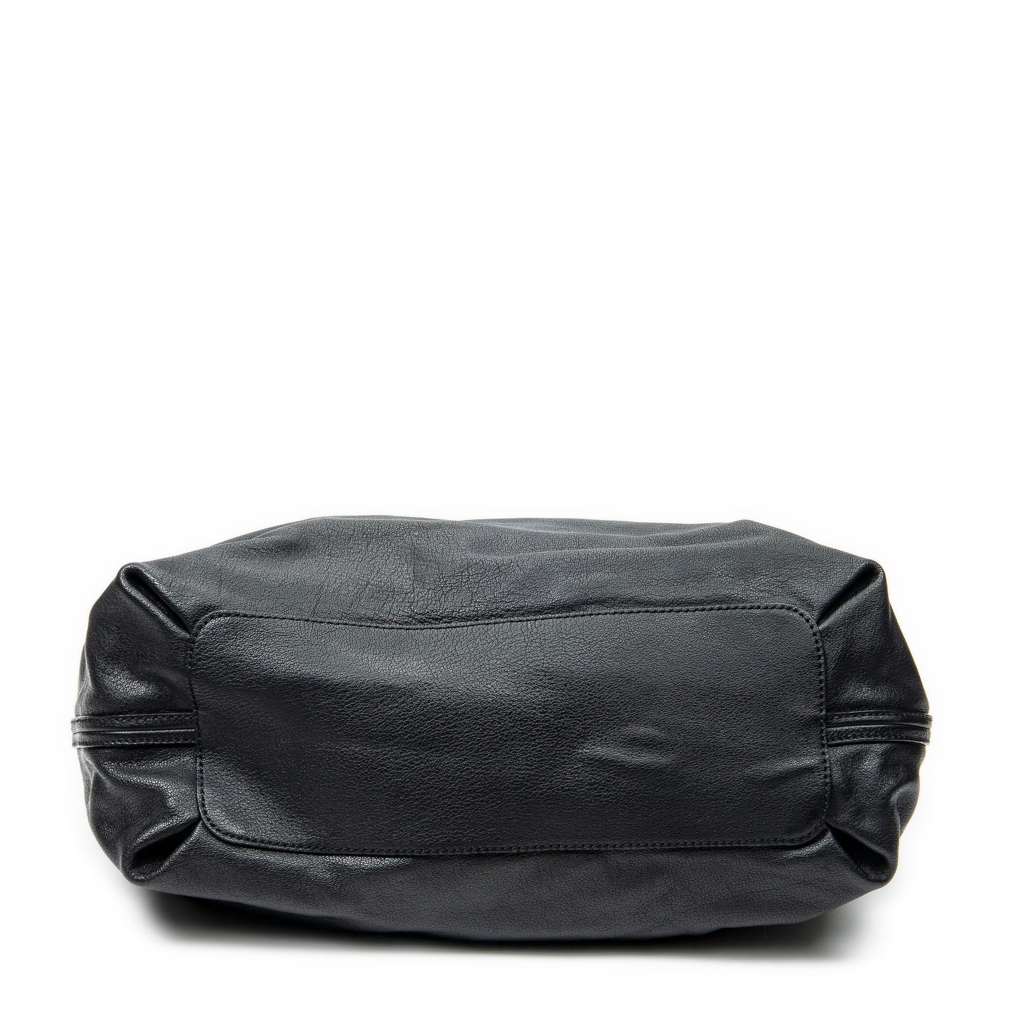Shoulder Bag Large Elsie Satchel Black Grained Leather