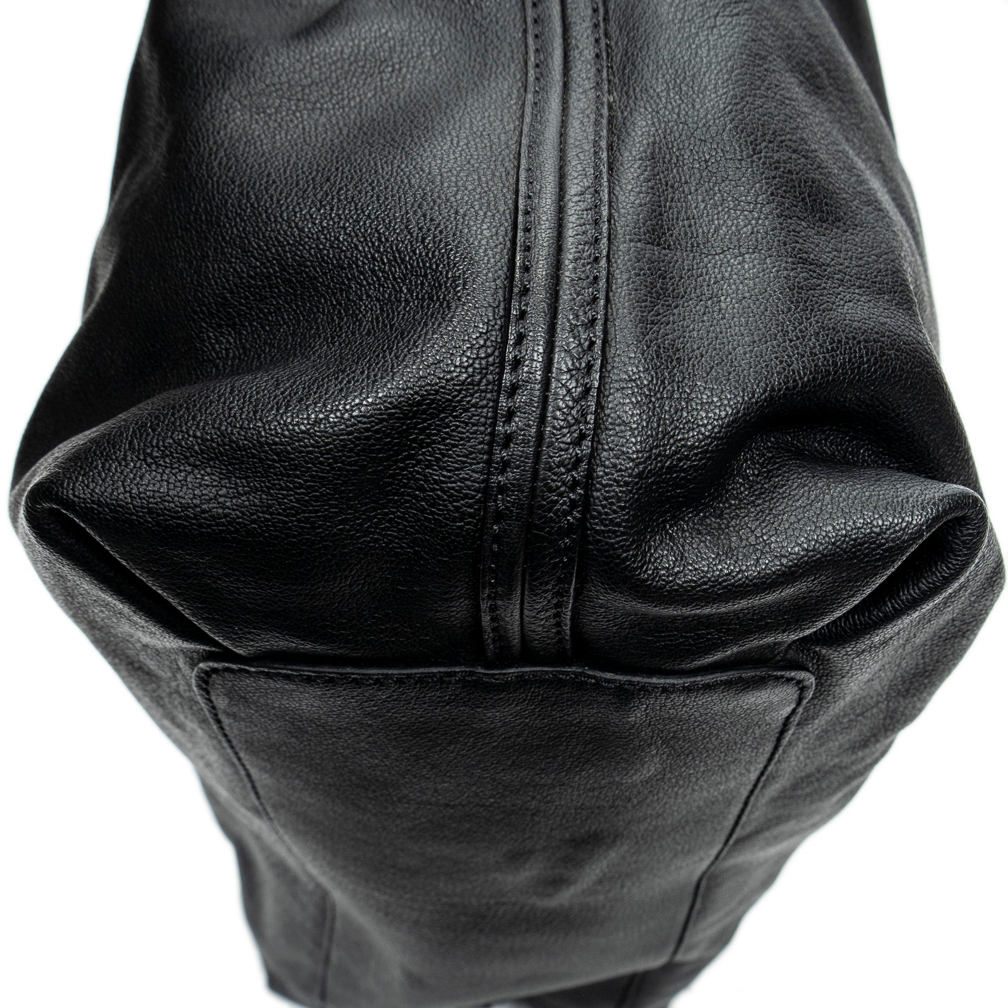 Shoulder Bag Large Elsie Satchel Black Grained Leather
