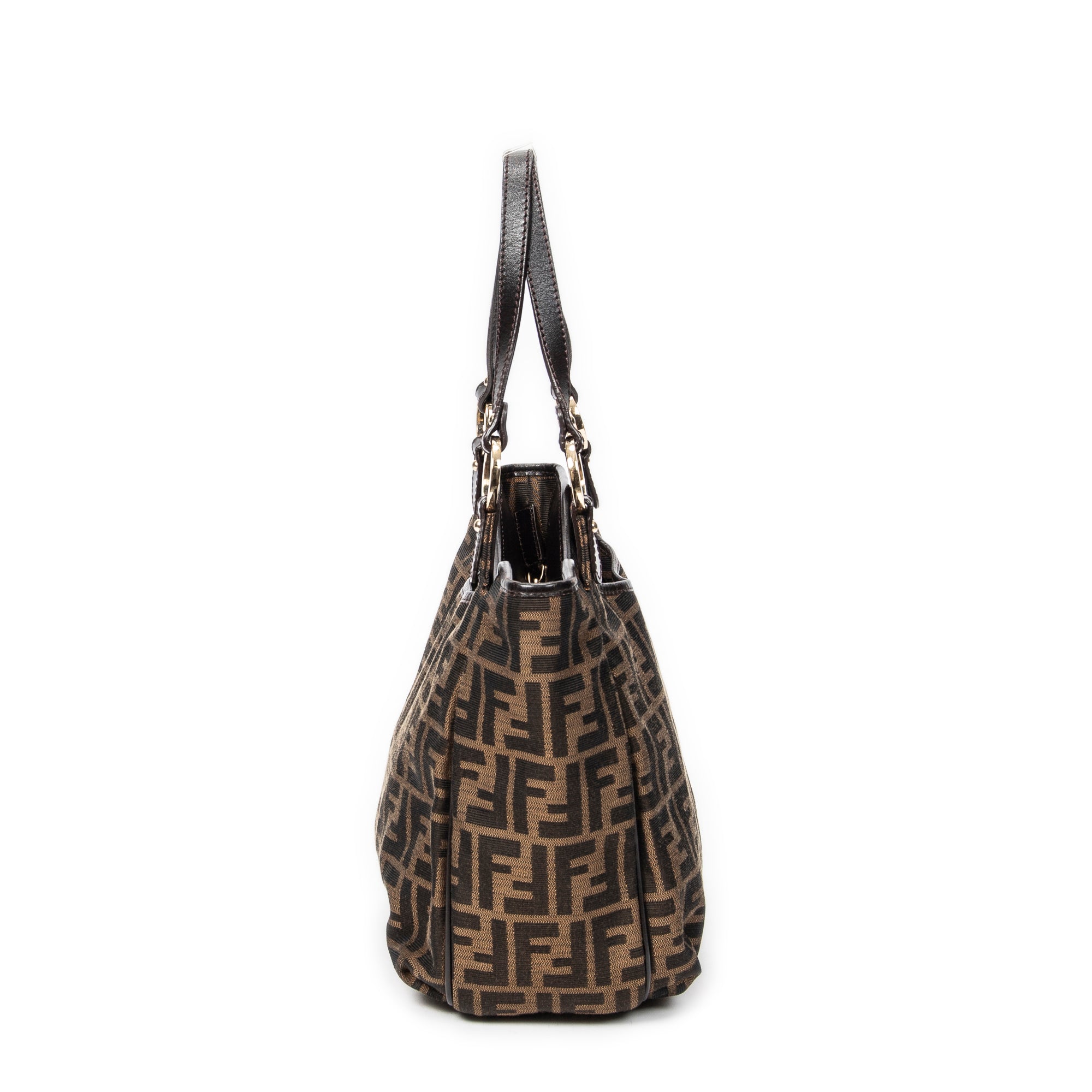 Shoulder Bag Small Chef Tote Tan Zucca Canvas