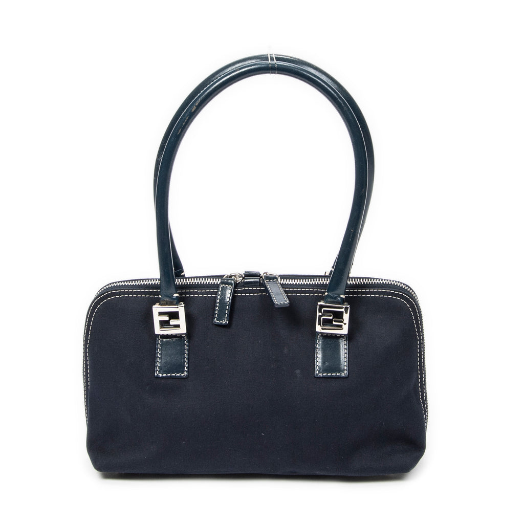 Bolso de Hombro Pequeño FF Boston Lona Azul Marino
