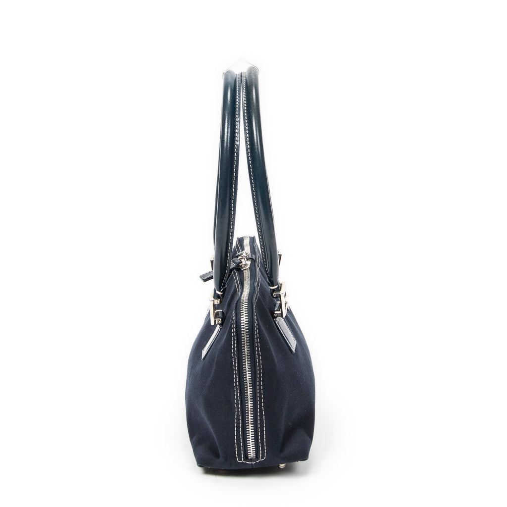 Bolso de Hombro Pequeño FF Boston Lona Azul Marino