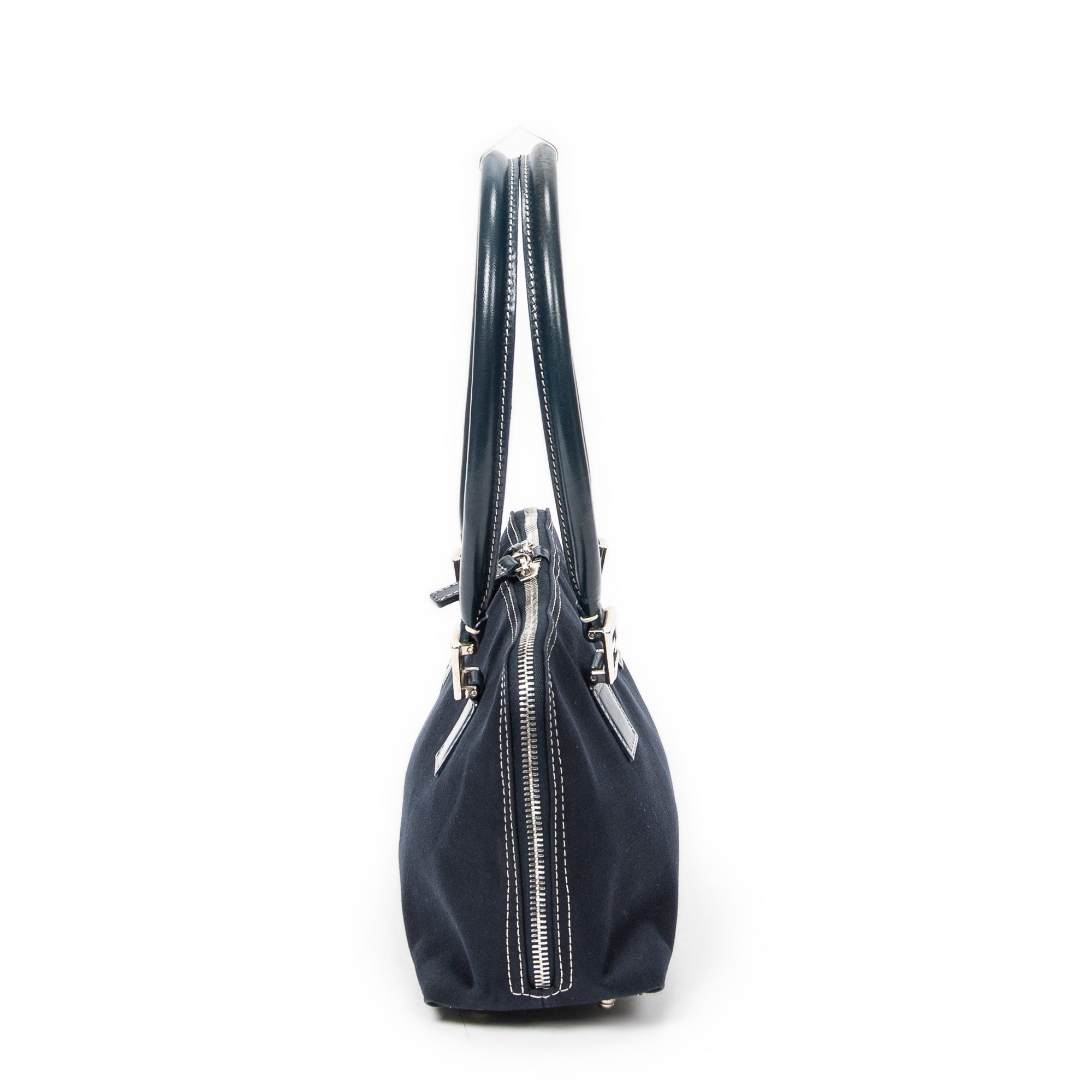 Shoulder Bag Small FF Boston Navy Canvas