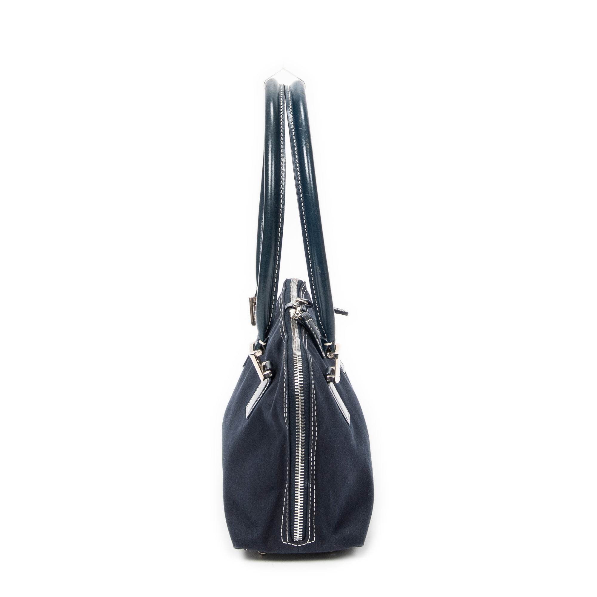 Shoulder Bag Small FF Boston Navy Canvas