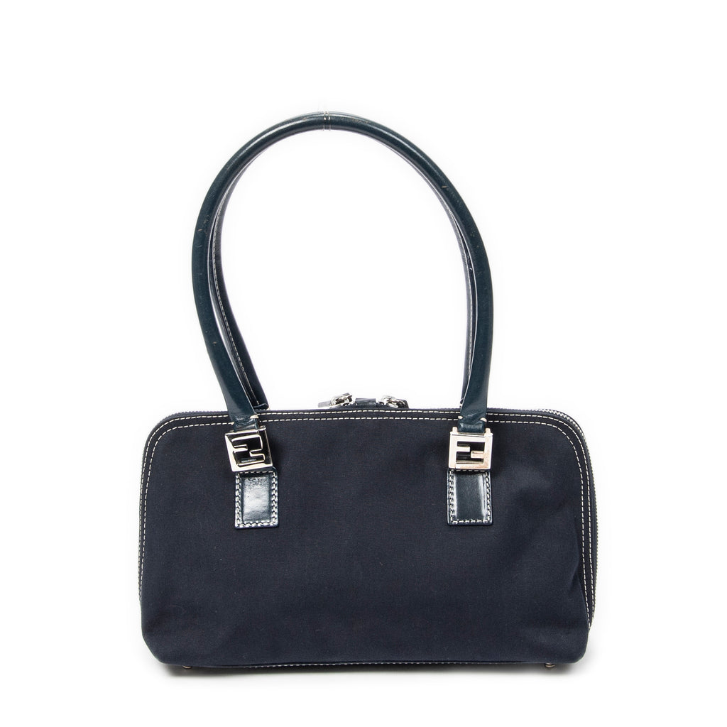 Bolso de Hombro Pequeño FF Boston Lona Azul Marino