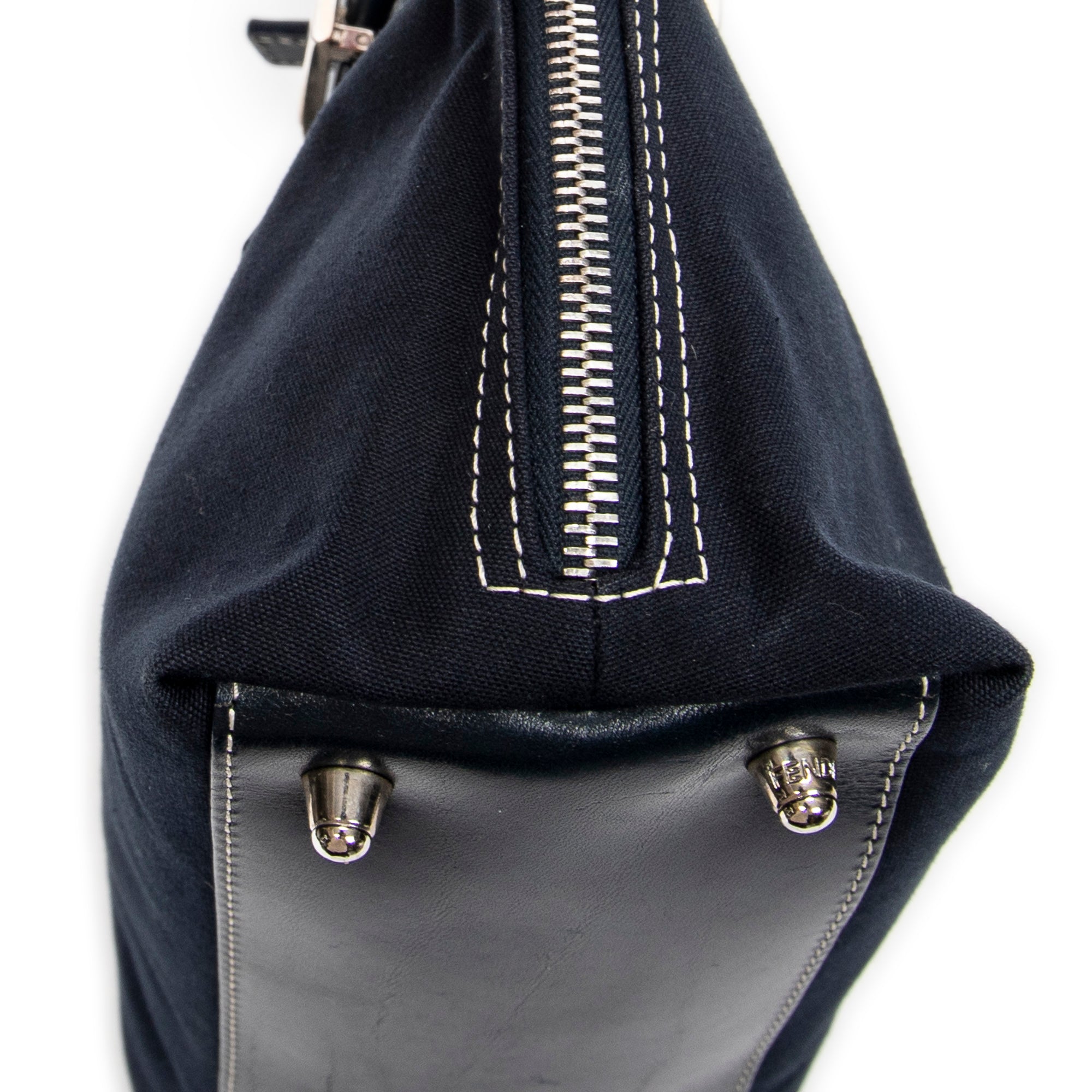 Bolso de Hombro Pequeño FF Boston Lona Azul Marino