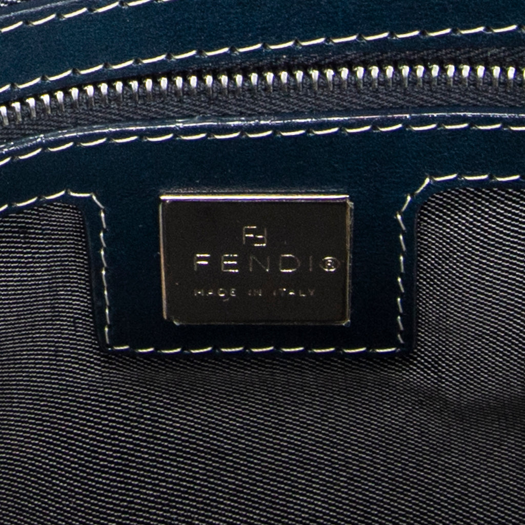 Bolso de Hombro Pequeño FF Boston Lona Azul Marino