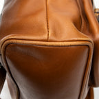 Mochila grande de bambú Piel de becerro color camel