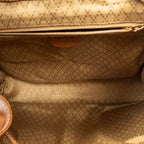 Mochila grande de bambú Piel de becerro color camel