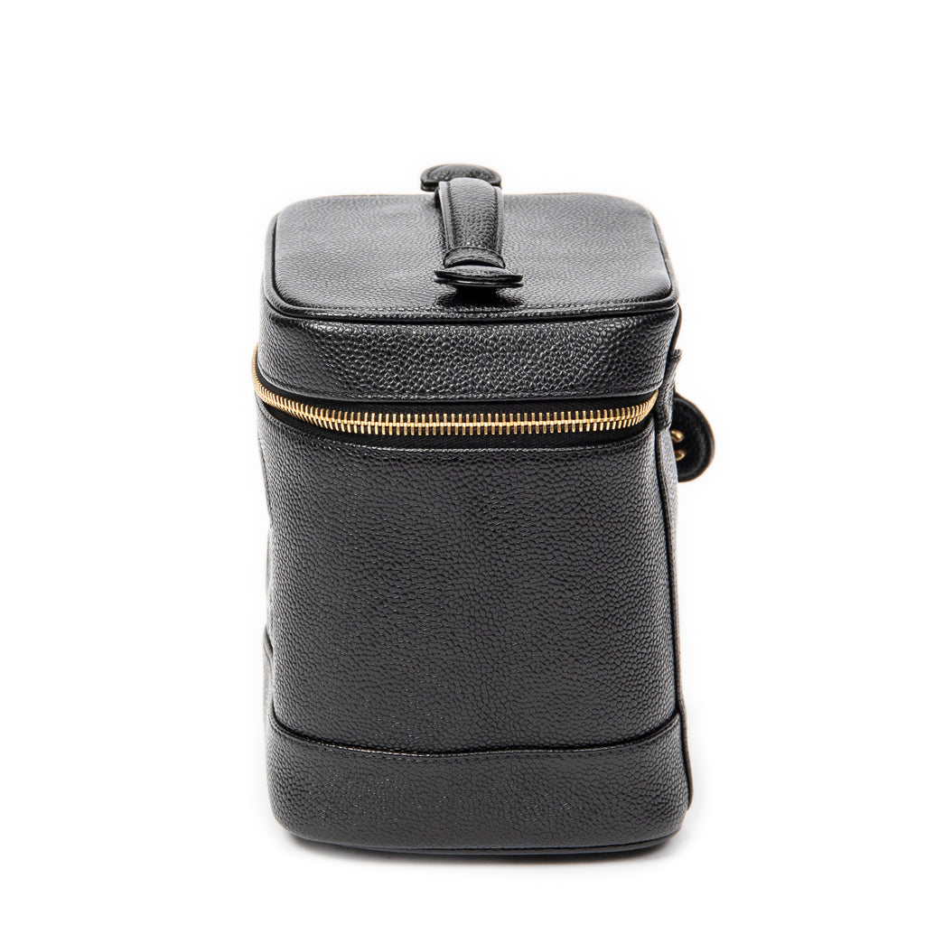 Handbag CC Tall Vanity Case Black Caviar Leather
