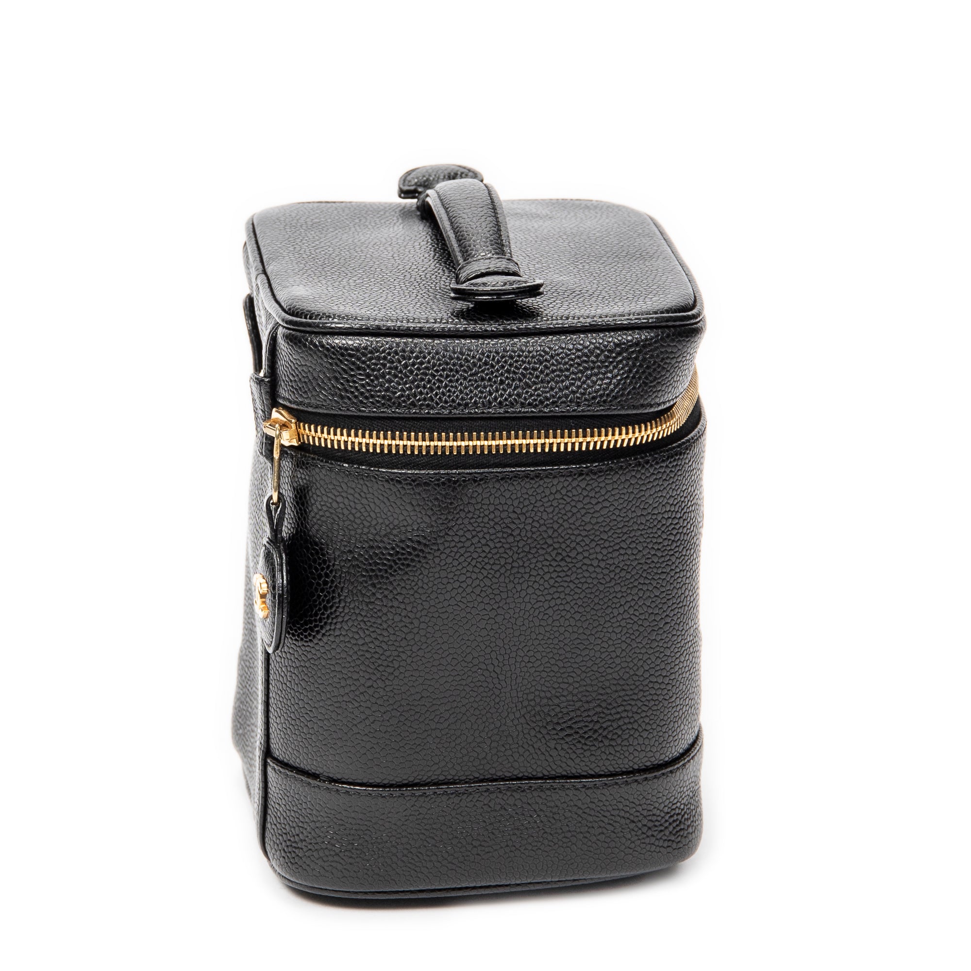 Handbag CC Tall Vanity Case Black Caviar Leather
