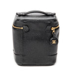 Handbag CC Tall Vanity Case Black Caviar Leather