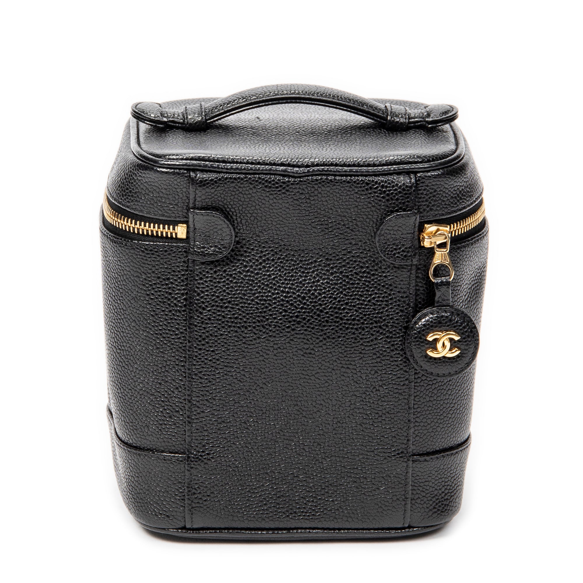 Handbag CC Tall Vanity Case Black Caviar Leather